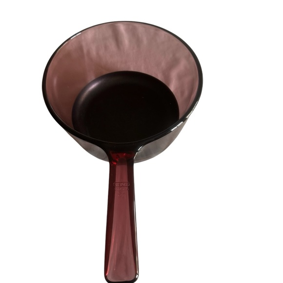 VINTAGE 1.5 QT VISION CORNING CRANBERRY PURPLE GLASS POT USA - Picture 3 of 12